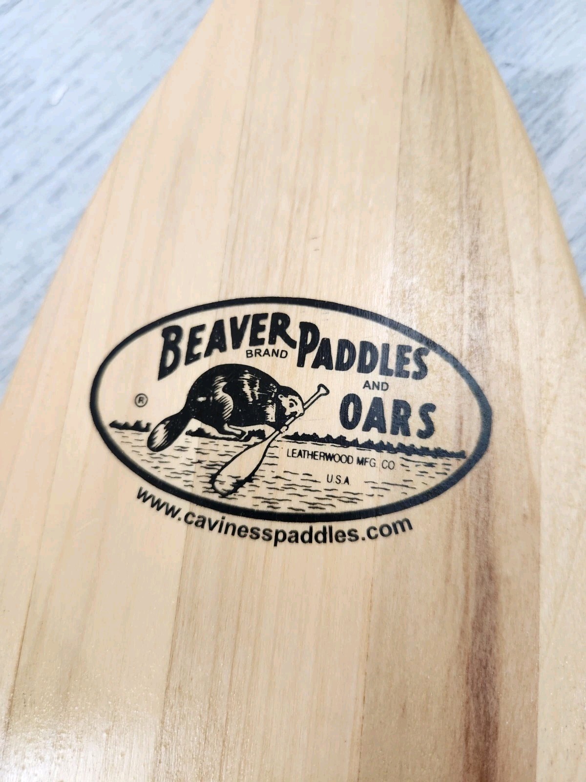 Beaver Brand Paddles and Oars Leatherwood MFG. Co. Wood 30” Paddle Used