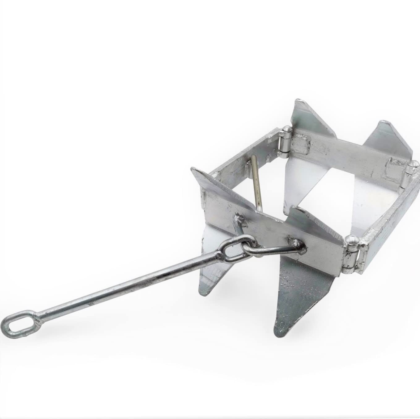 Anchor for Boats 13 lb Galvanized Steel Folding Pontoon Boat Anchor, Holds Bo…