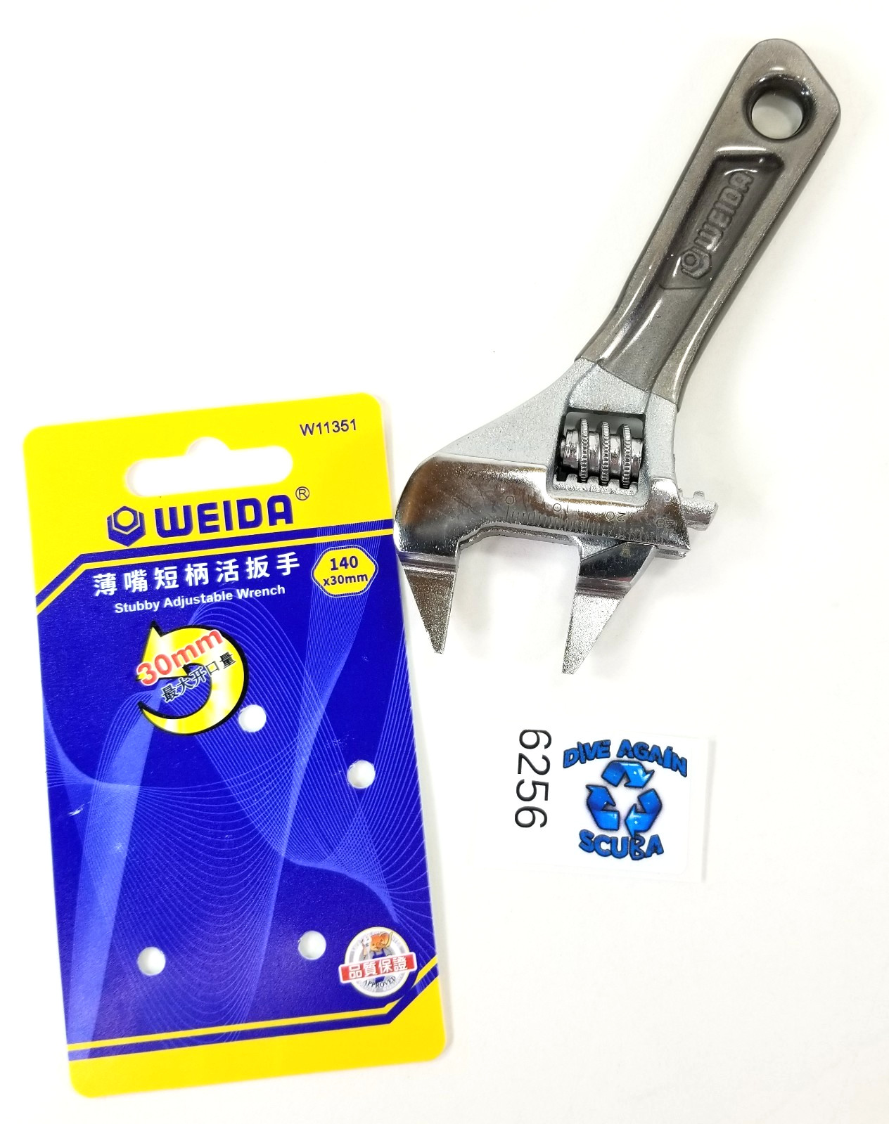 Scuba Dive 5.5″ Thin Jaw Head Stubby Adjustable Crescent Wrench Tool 5″
