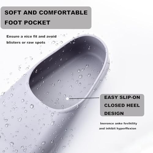 Swim Fins Adult Swim Training Fins for XS (US Male 3.5-5 US Female 4.5-6) Grey
