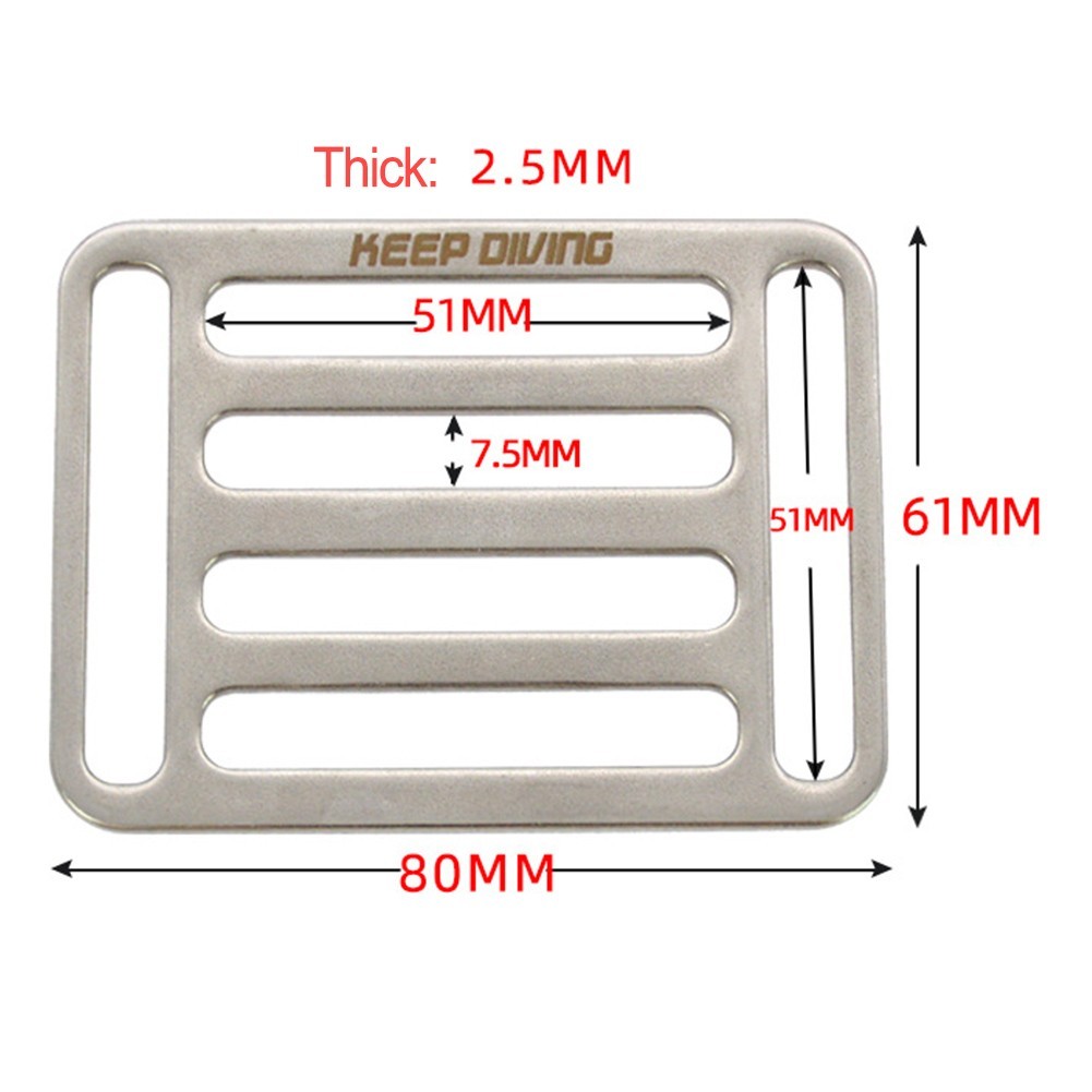 Adjustable Scuba Diving Weight Belt Slid Keeper for Various Webbing Sizes