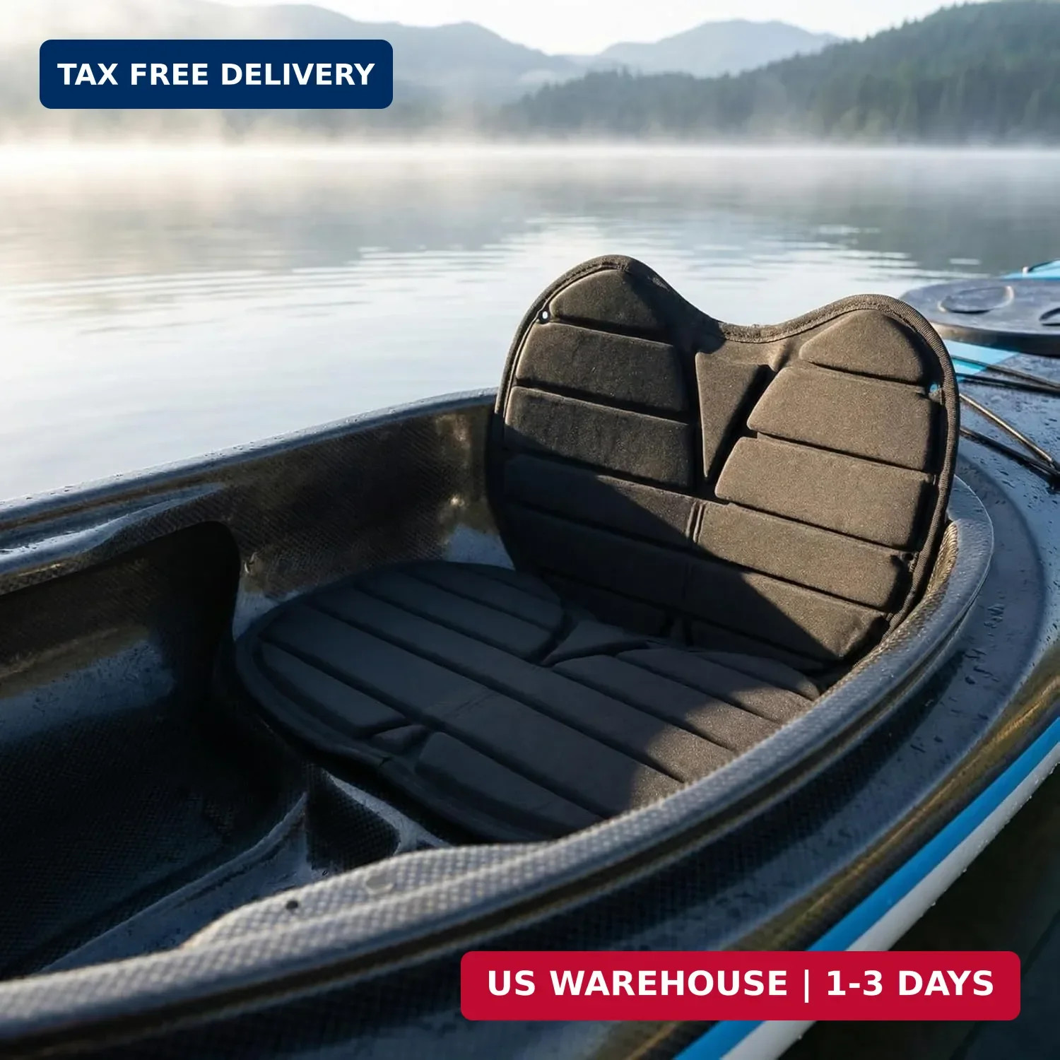 Kayak Seat Cushion Pad for Canoe Fishing Boat Kayaks | Comfortable Ergonomic Des