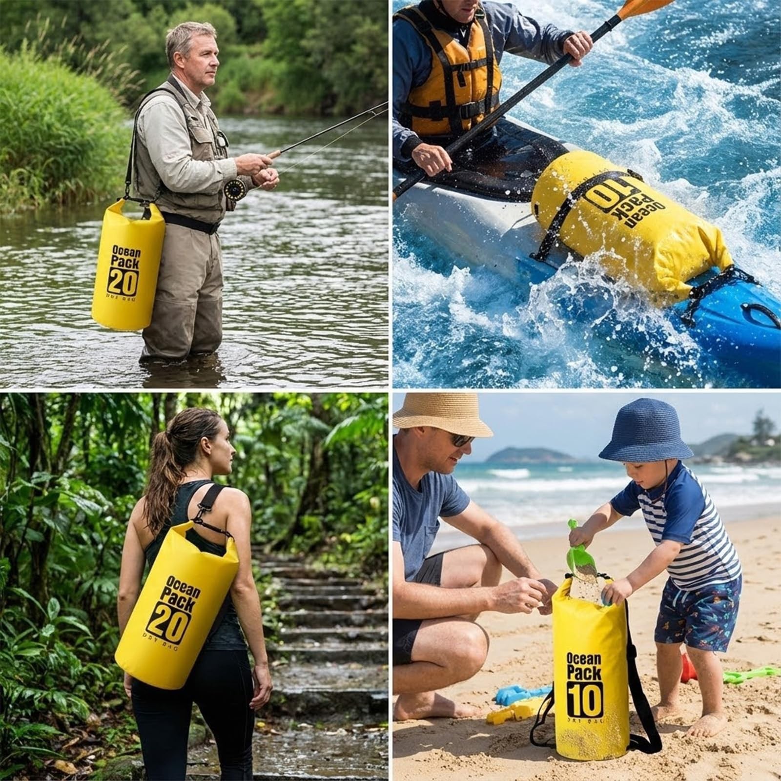 Floating Waterproof Dry Bag 5L/10L/15L/20L for women-Lightweight&Small waterp…