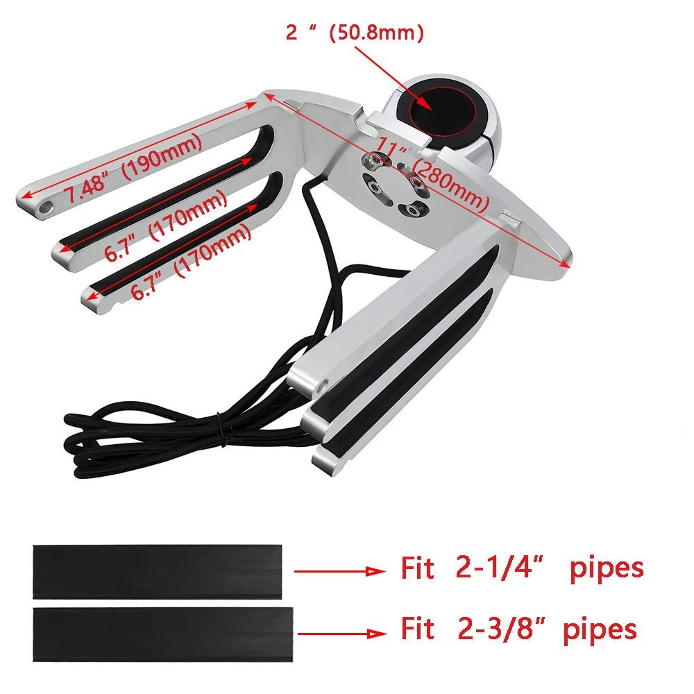 Boat Aluminum Wakeboard Rack Polished Wakeboarding Tower Holder Adjustable Clamp