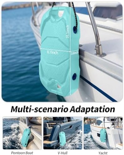 OCEANBROAD EVA Boat Fenders, 17″ x 8″ Boat Bumpers for Docking, with Quick-Lo…
