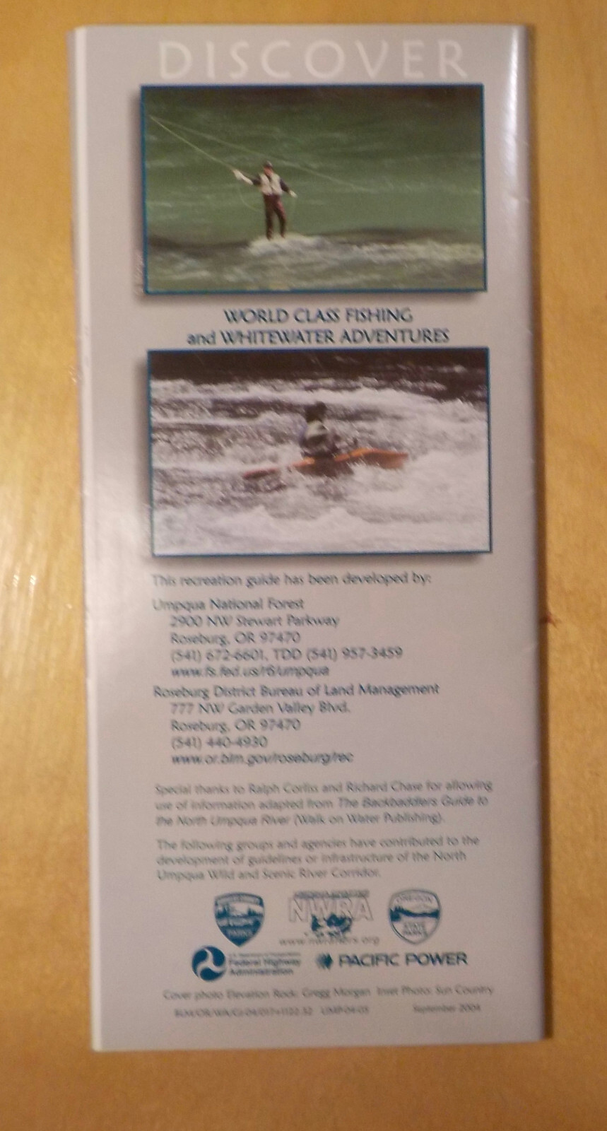 North Umpqua Wild & Scenic River Guide Map Oregon – Rafting Kayaking Fishing