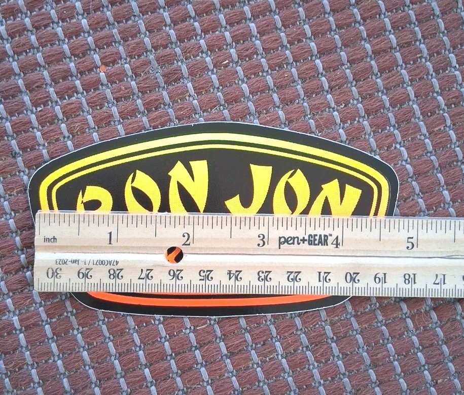 Ron Jon Surf Shop Sticker Decal Neon Orange Yellow Badge