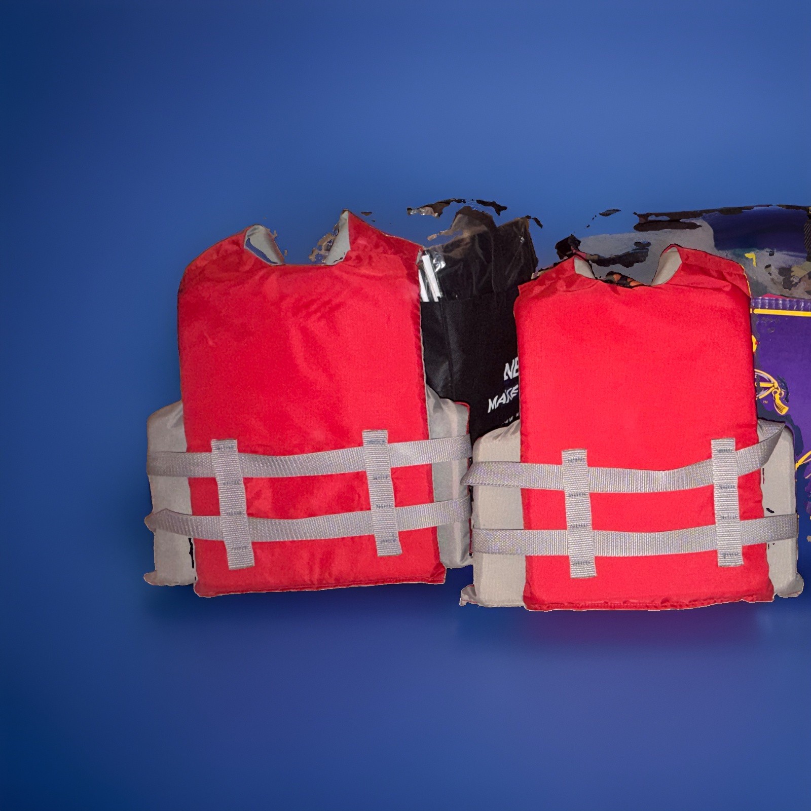 Lot of 2 Stearns Kids Life Vest Red 50-90 Pounds U. S. Coast Guard Approved/Ski!