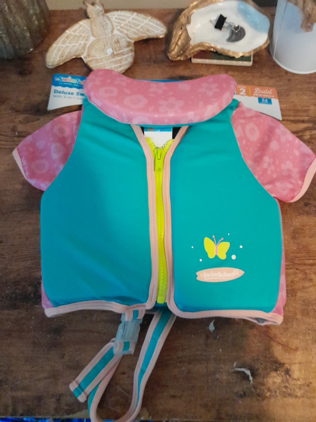 SwimSchool Toddlers Deluxe Swim Trainer Jacket L Level 2 up to 50 pounds 3 In 1