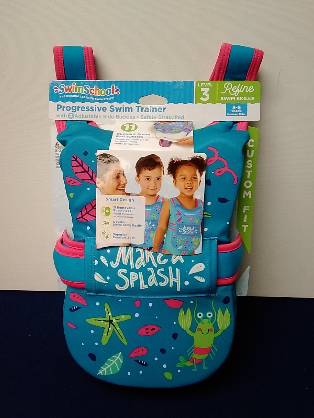 Swimschools Level 3 Progressive Swim Trainer Ages 3-5 Develop Swim Skills Blue
