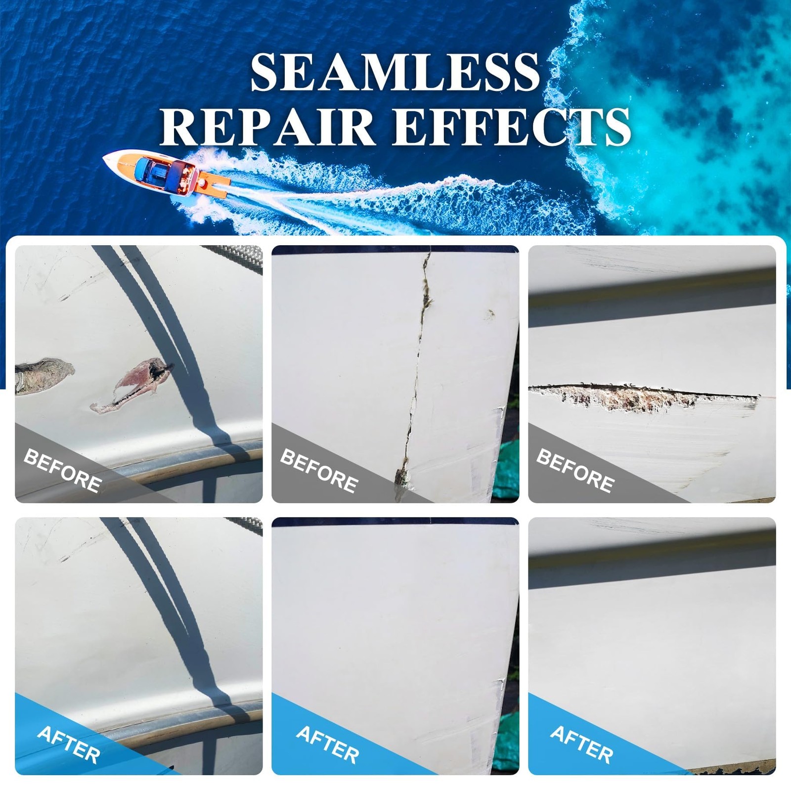 Fiberglass Repair Kit, 100ml White Gel Coat Kit for 100ml,