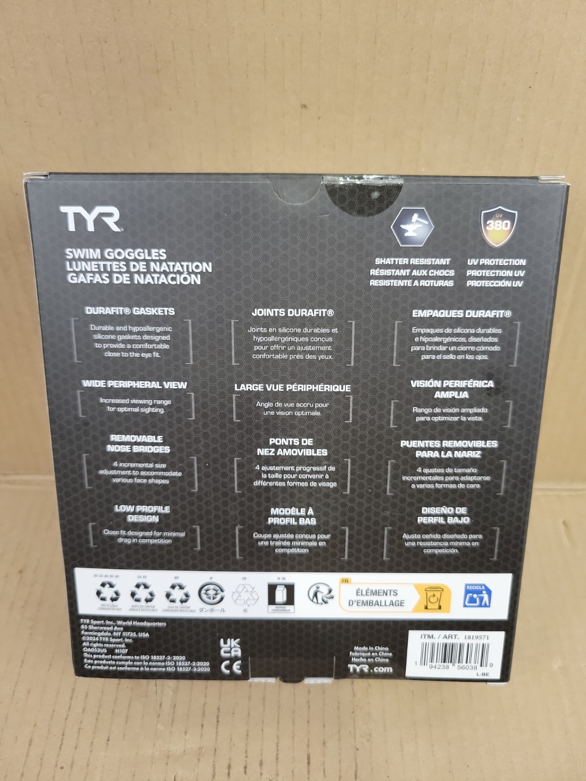 TYR Swim Goggles 3-pack Age 16+