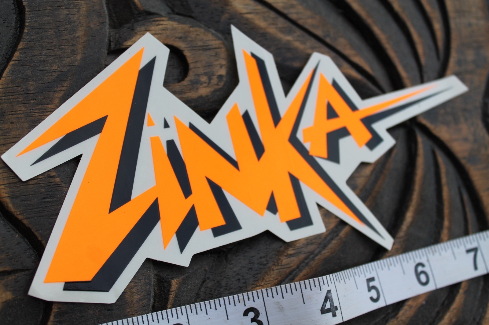 ZINKA Vintage Neon Orange 80’s Surfboards Surf Wax Vintage Surfing STICKER