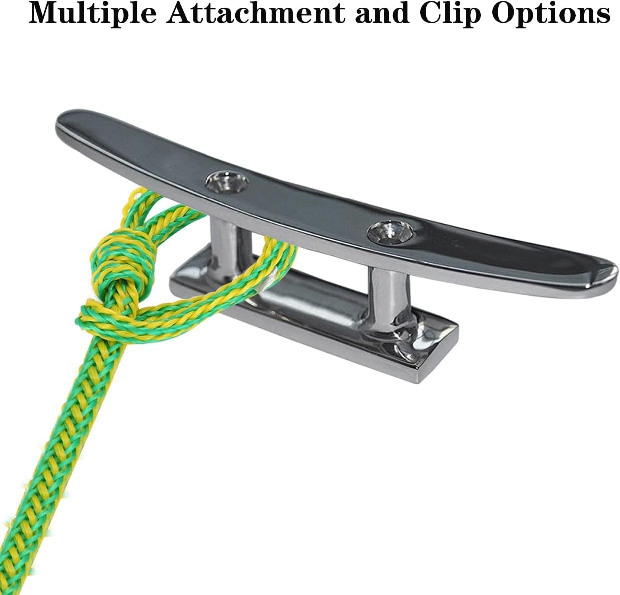 Kayak Tow Rope Heavy Duty Boat Dock Line w/ Clip 316 Hook for PWC Pontoon 7FT