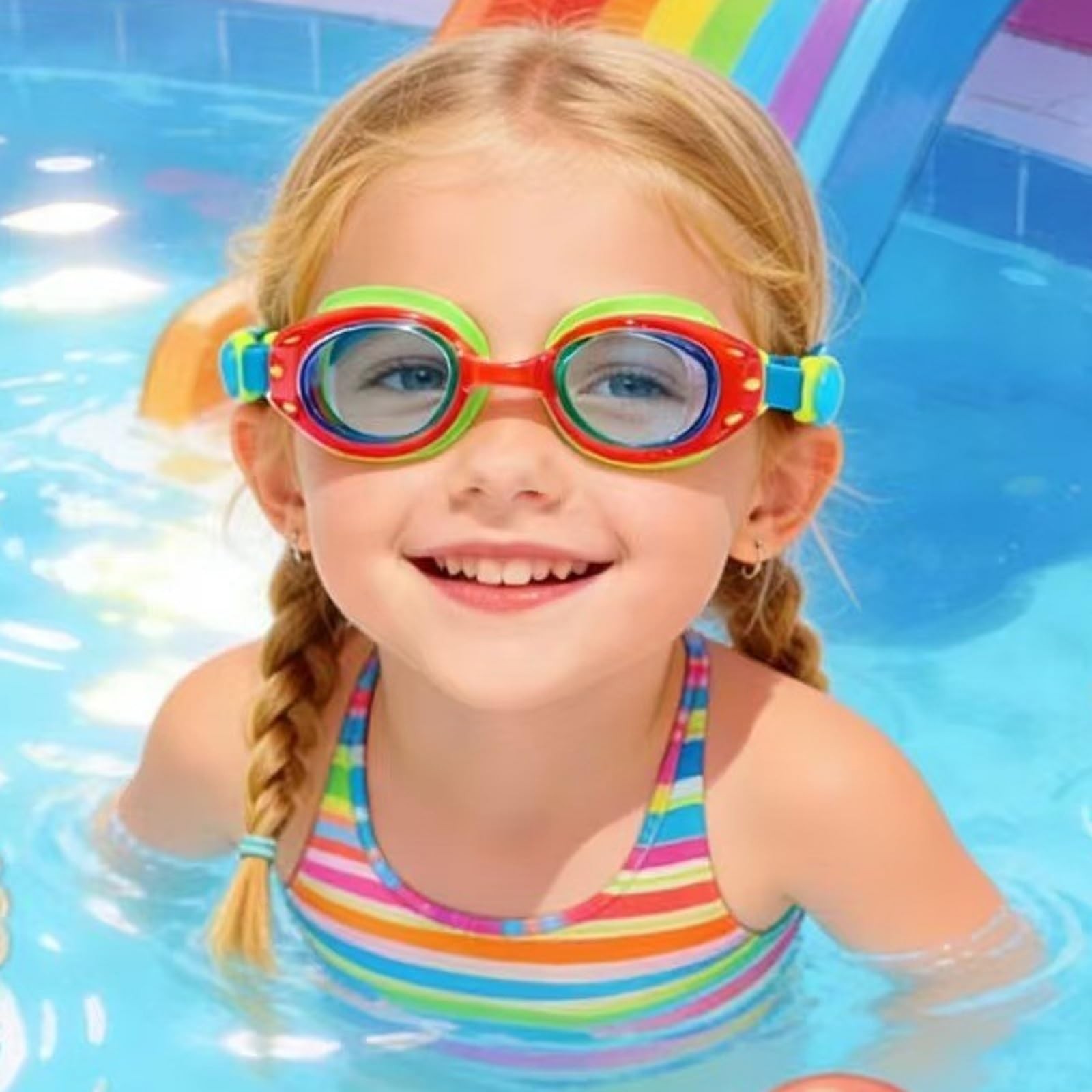 3 Pack Kids Swim Goggles Ages 6-12 Anti-Fog UV Protection | No Leak Seal | Ea…
