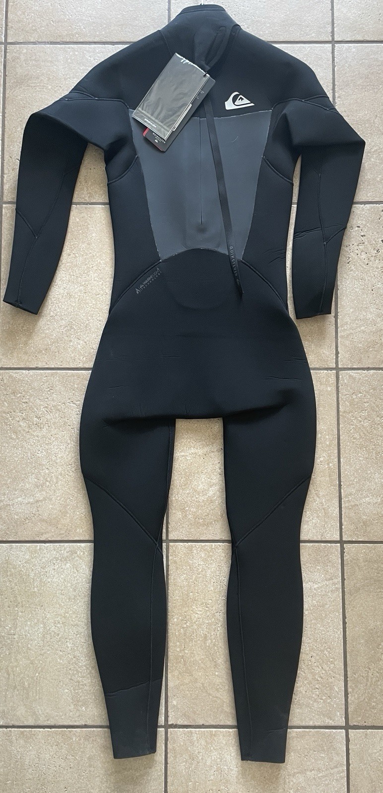 Quiksilver Wetsuit Men’s 5/4/3 Synchro-Back Zip-103088-Black/Silver-Medium–NWT