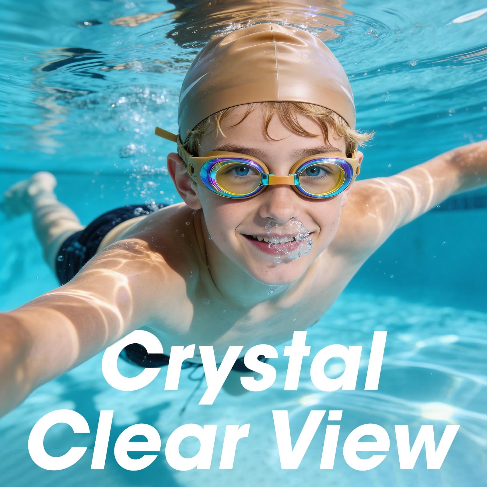 2 Pack Kids Swim Goggles for Kids Children Boys Girls From 6-15 Years Old