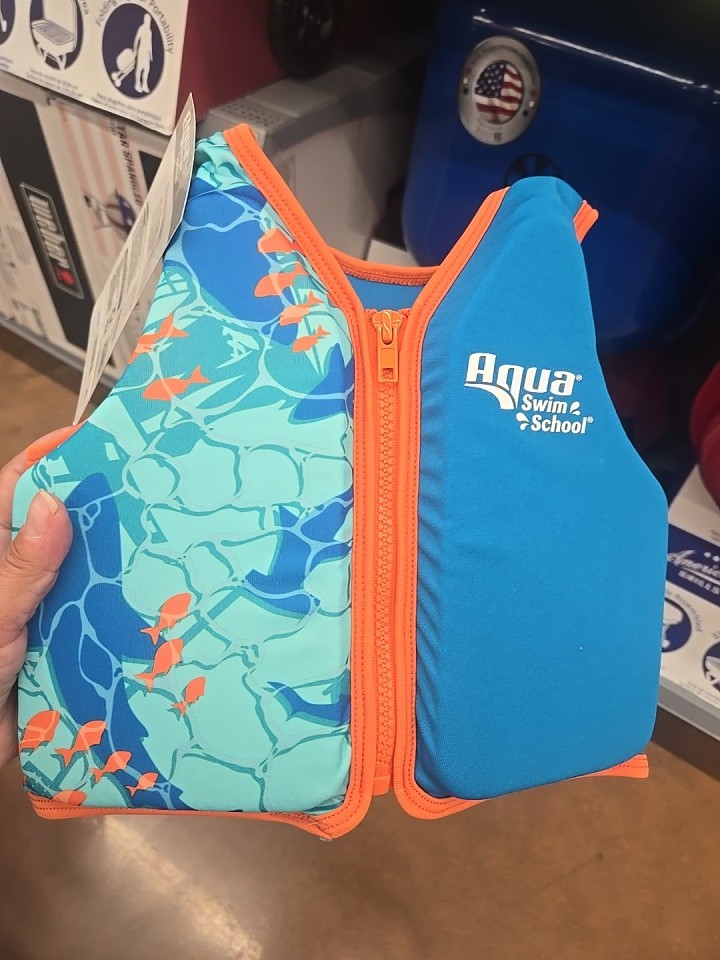 Aqua Swim School Swim Trainer 2-4 Years,25-37 Pounds,Adj. Safety Strap,NEW