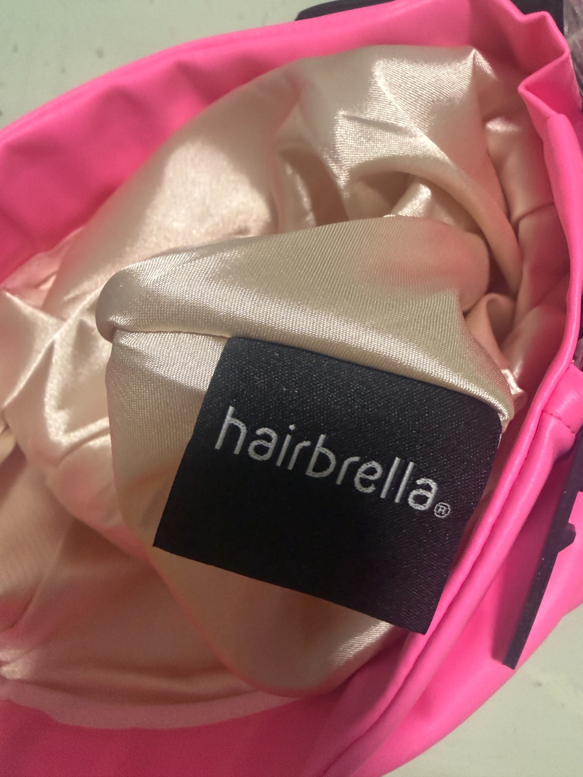 Hairbrella Waterproof Adjustable Swim Cap Neon Pink NWT Hair Protection
