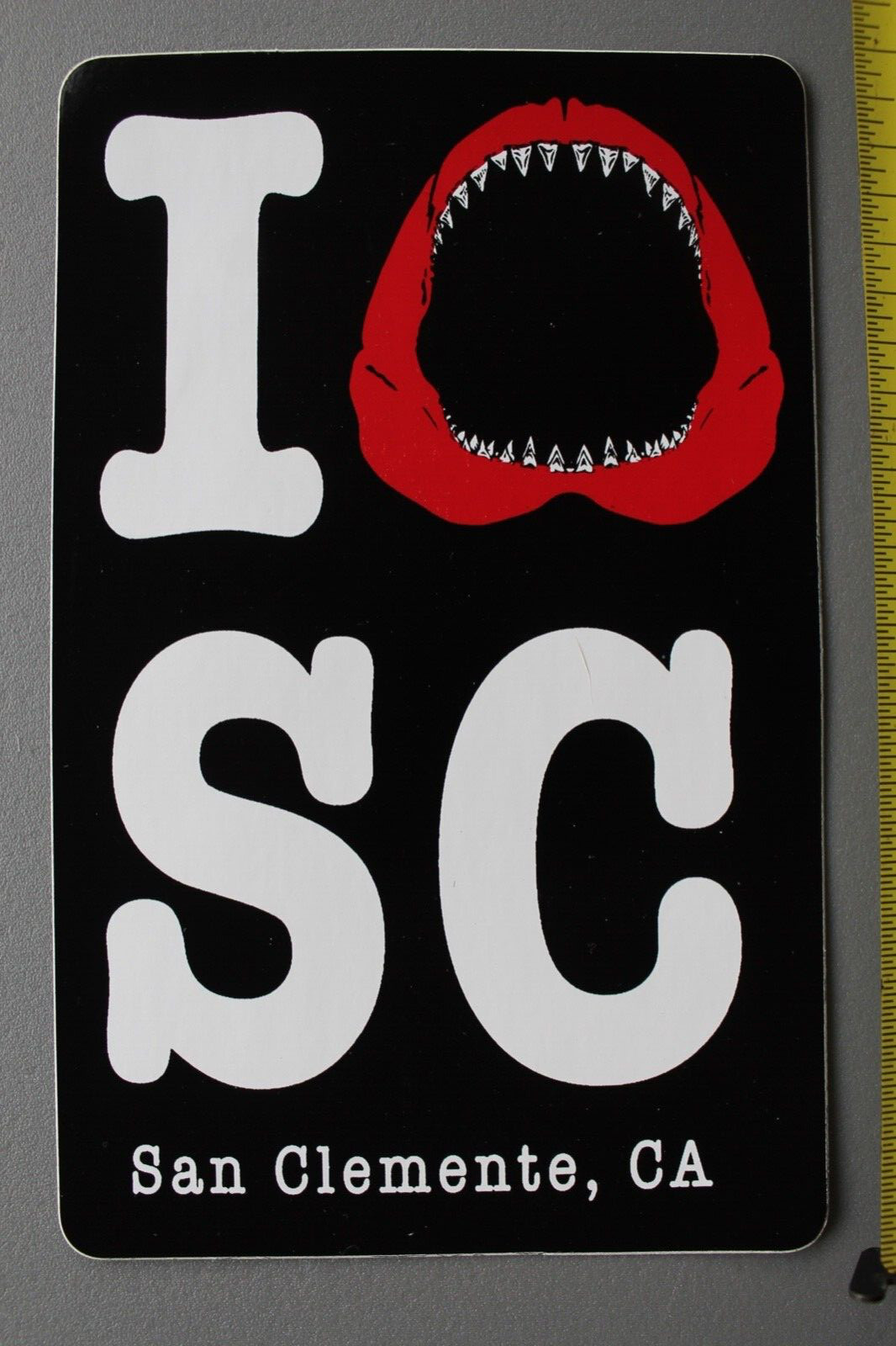 I Love San Clemente SC CA Shark Teeth Orange County V55B Vintage Surfing STICKER