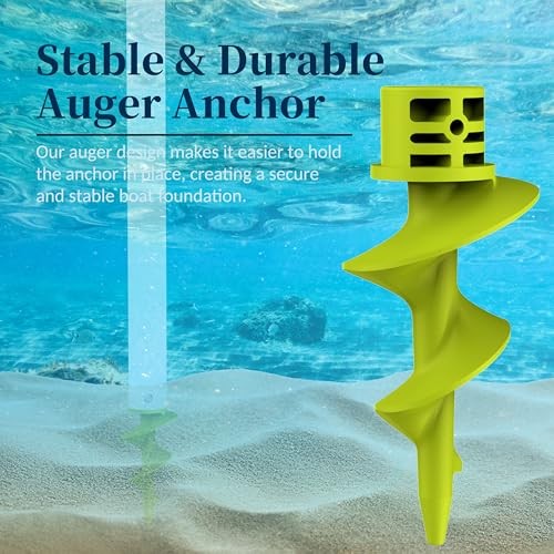Dock Auger Kit, PA66+30% GF Handle and Auger for PVC Tubing Sandbar, Fits 2pack