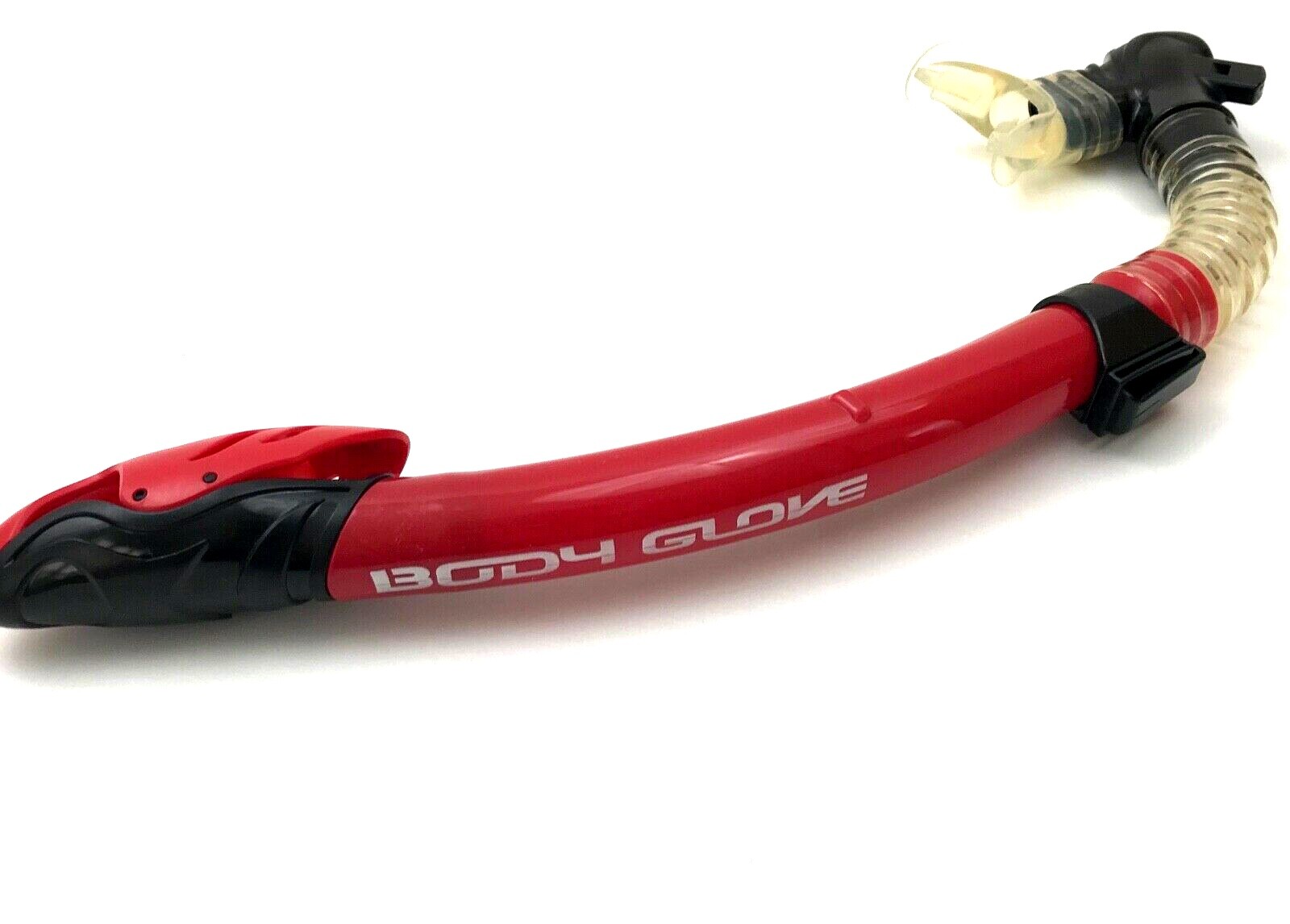 BODY GLOVE Adult Snorkel with Whistle Red Rubber Plastic