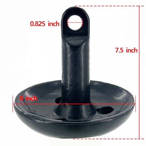 XIALUO Marine Mushroom Anchor Kit 12 lb Black PE Coated Kayak Anchor