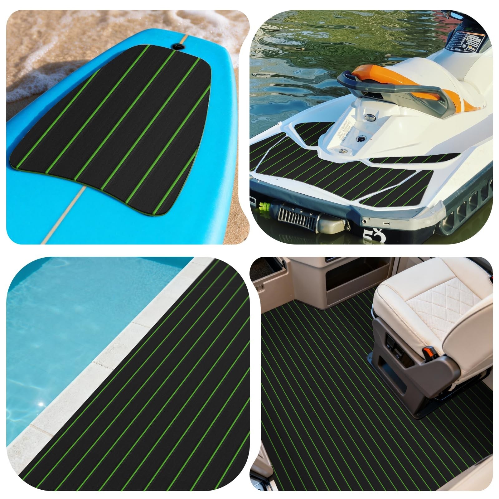 HZshark Boat Flooring EVA Foam Boat Decking Self-Adhesive 6mm Non Slip Marine…