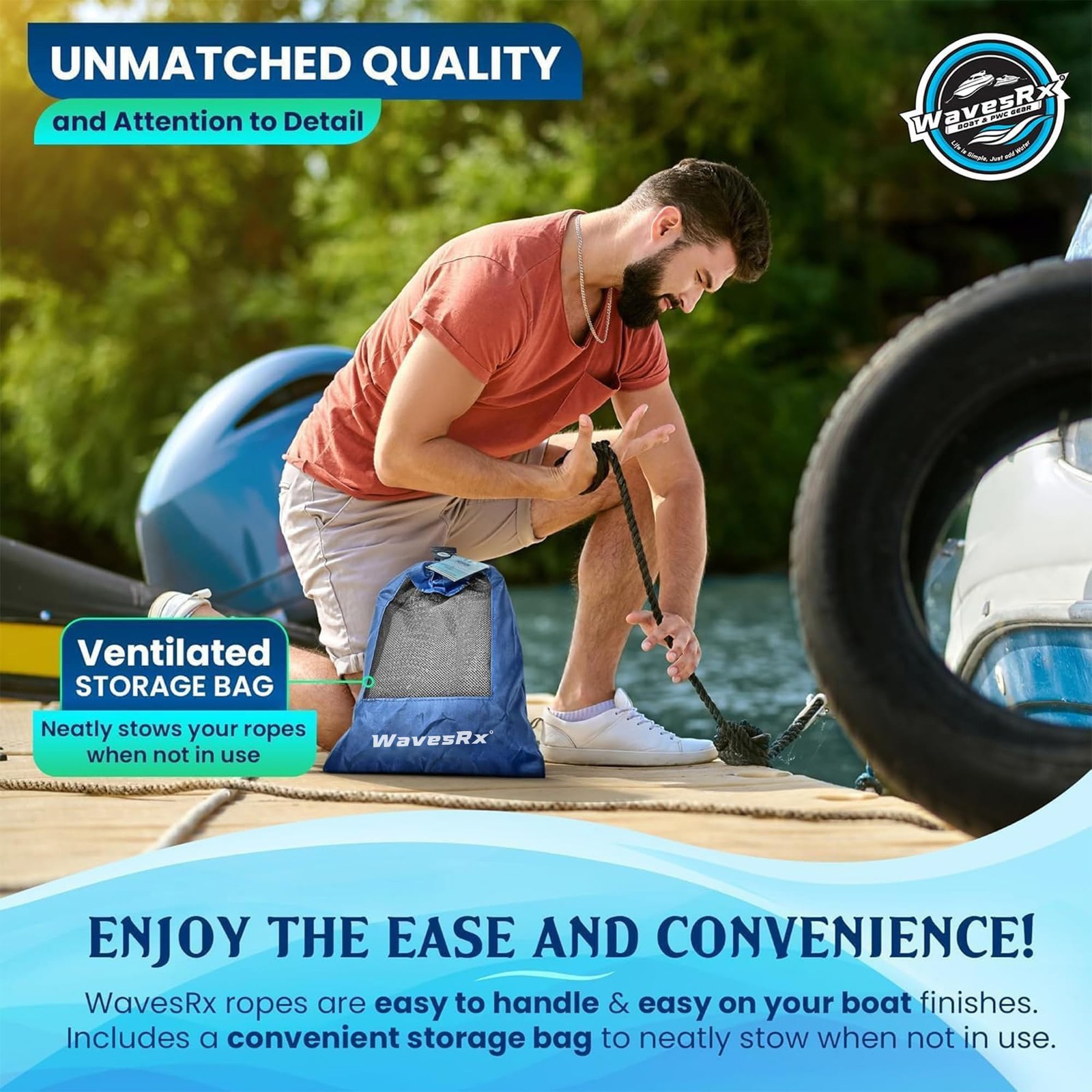 Premium Nylon Boat Dock Lines & Ropes for Docking & Pontoon