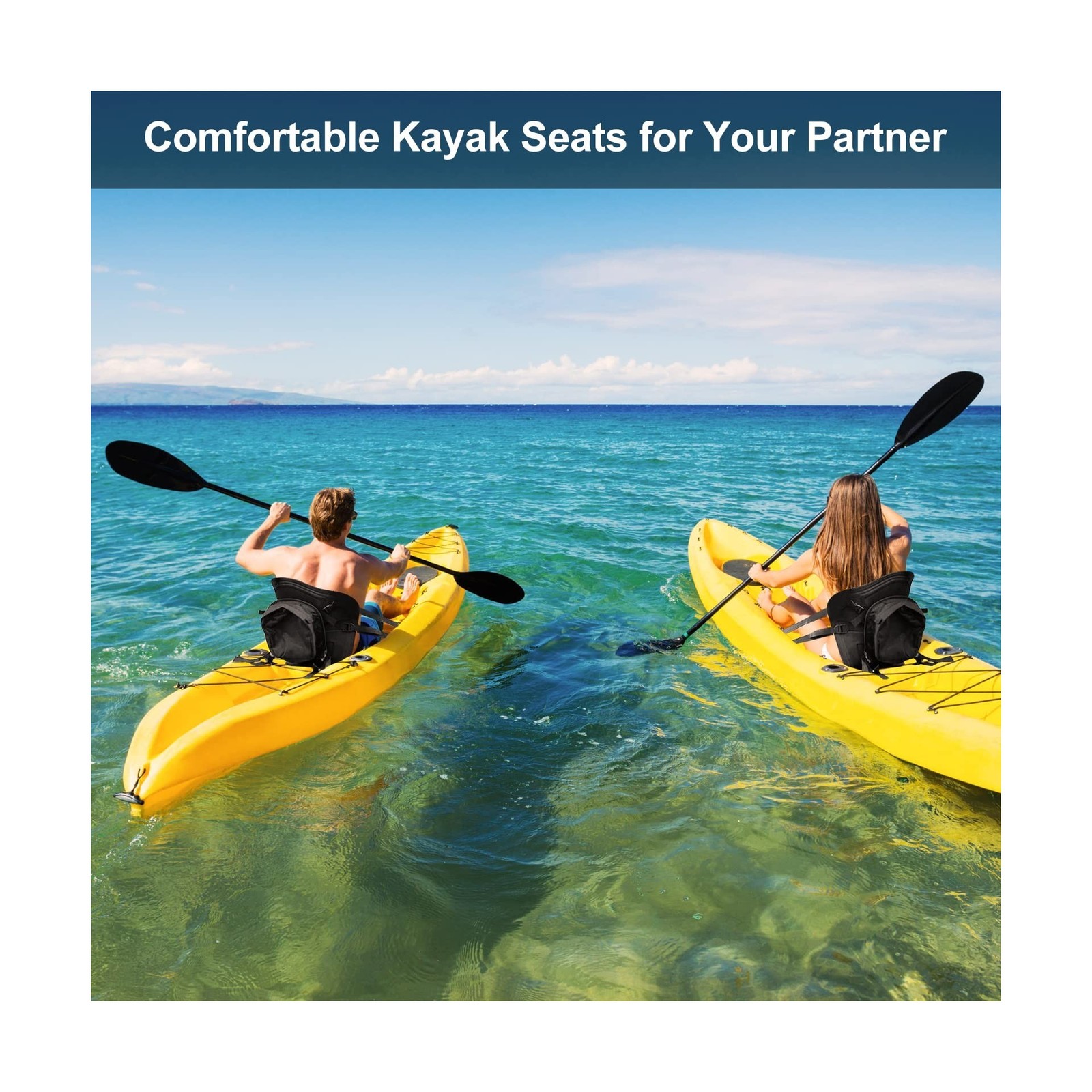 HLOGREE Kayak Seats – 1/2 Pck, Thicken Padded Seat Cushion with Back Support,…