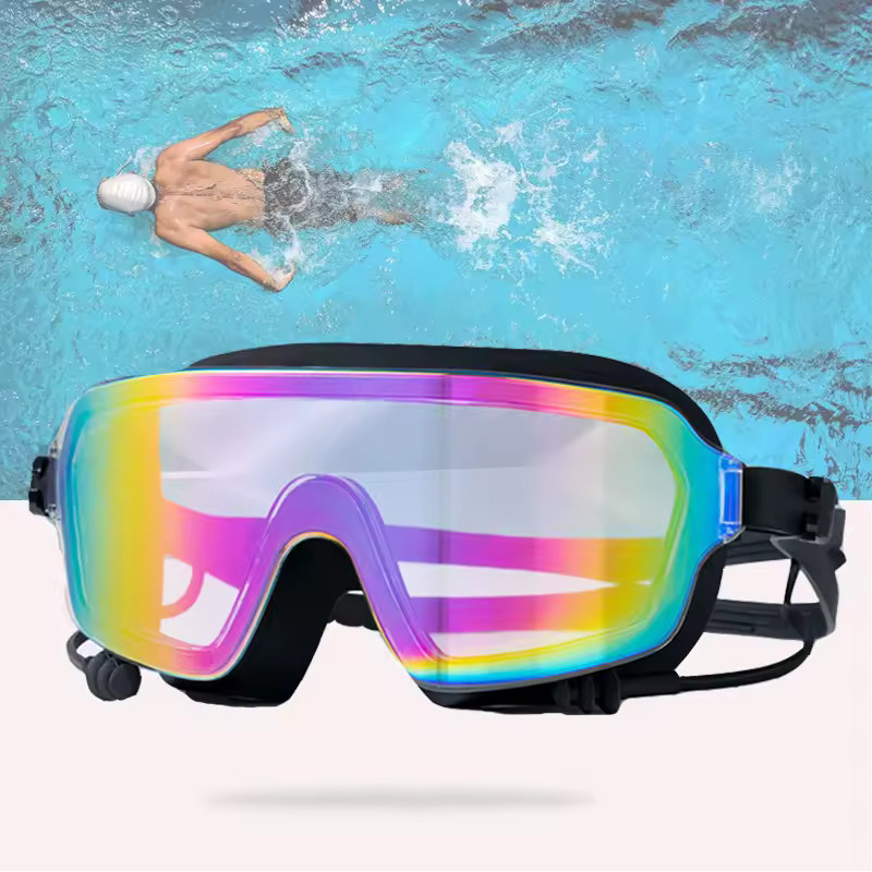 2026 Adult Swimming Goggles, Wide View Clear Anti-Fog UV No Leak Vision Goggles