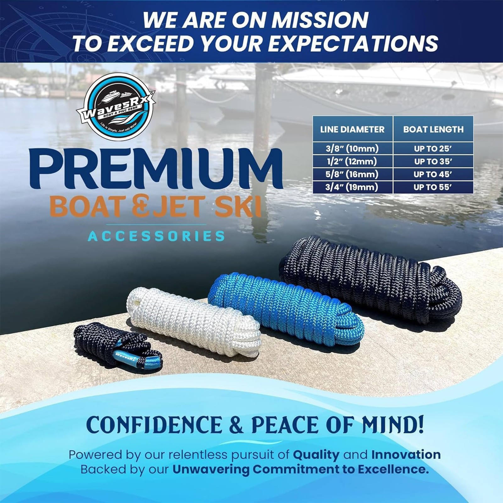 Premium Nylon Boat Dock Lines & Ropes for Docking & Pontoon