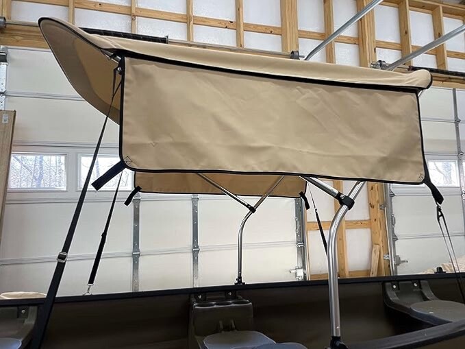 CRO 3’x5’ Kayak/Canoe Sun Shade Canopy Bimini Conestoga Wagon w/ Side Curtains