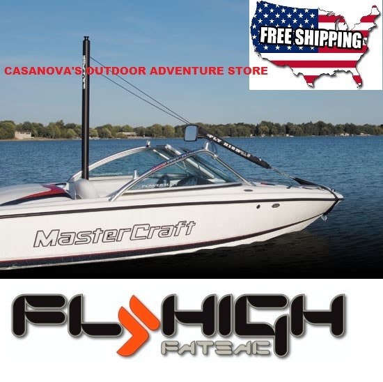 FLY HIGH W913X ALUMINUM X-POLE 7′ WAKEBOARD BOAT PYLON EXTENSION NEW SHIPS FREE!
