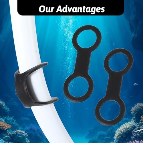 2 Pcs Snorkel Keeper, Silicone Snorkel Clip for Mask Dive Mask Strap Tube