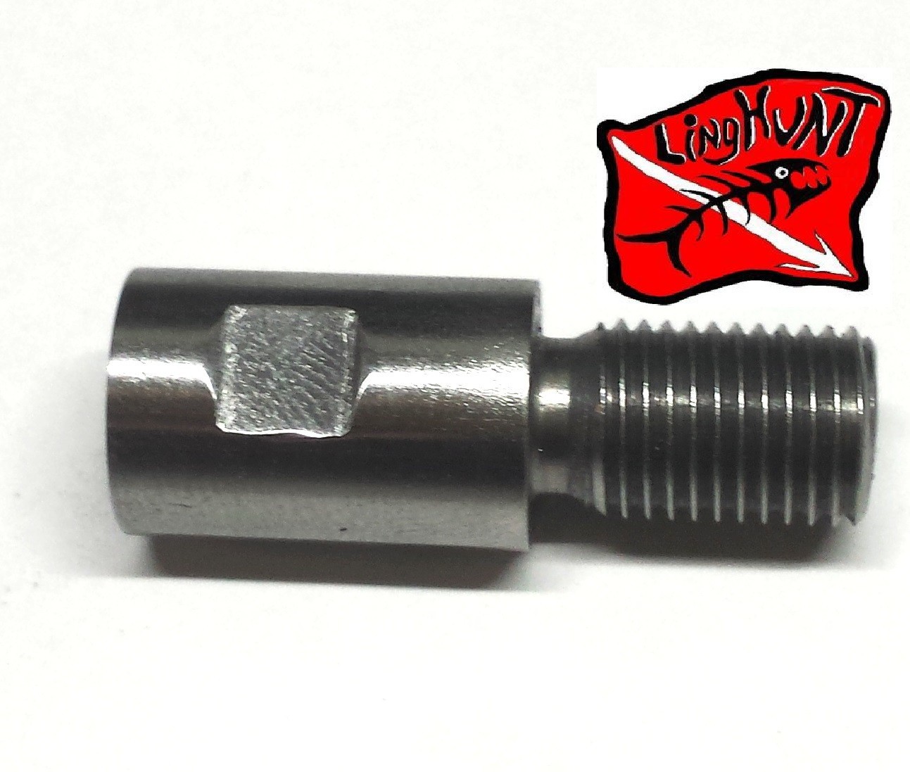 B2409-14 Adapter 3/8″-24 Male x 8 mm -1.25 Female Stainless polespear