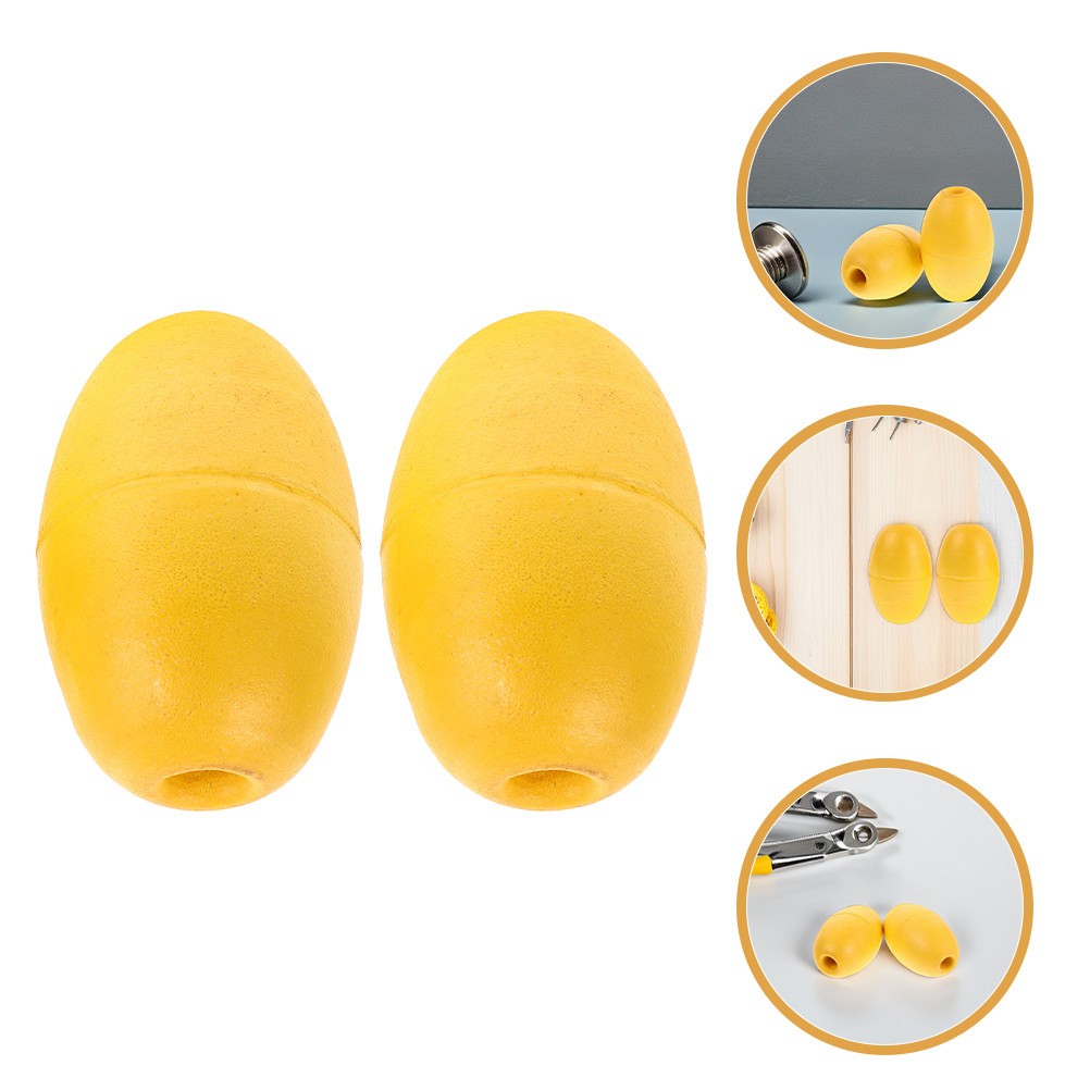 5Pcs Floating PVC Buoy Set Yellow for Boat Mooring Rope and Kayak Stabilizer Use