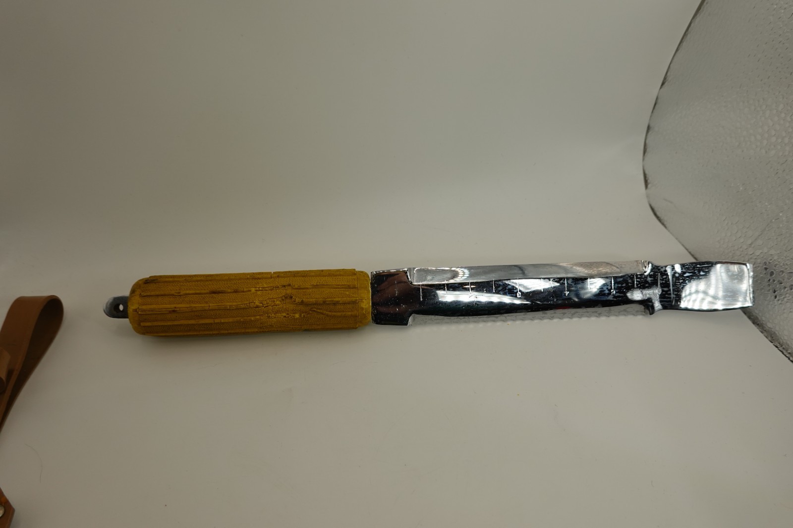 Vintage Diving Knife Dive Diver Tool Stainless Steel Yellow Rubber Handle Japan
