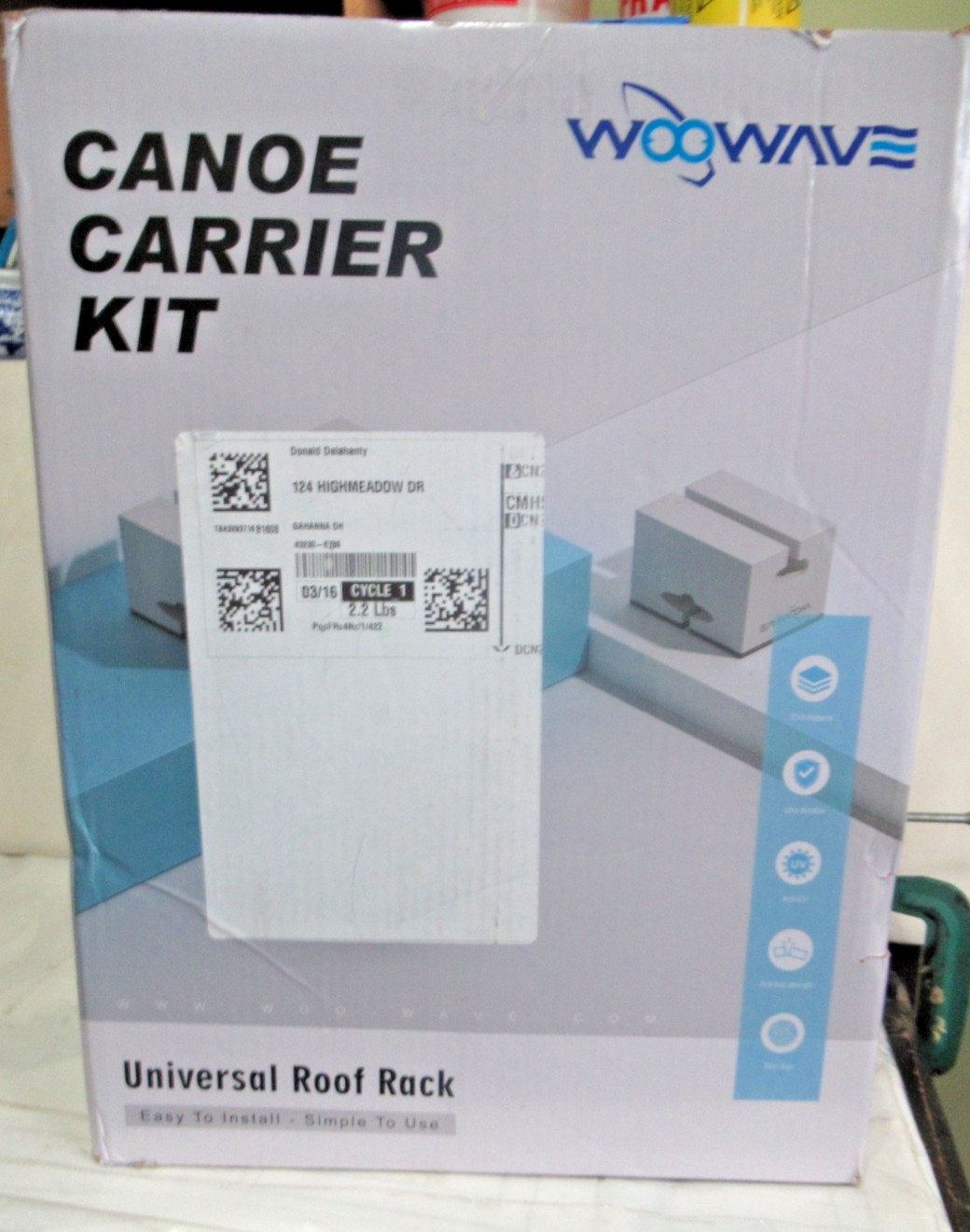 WOOWAVE RACK4S CONOE Carrier Universal Soft Standard Foam Block Roof Rack KIT