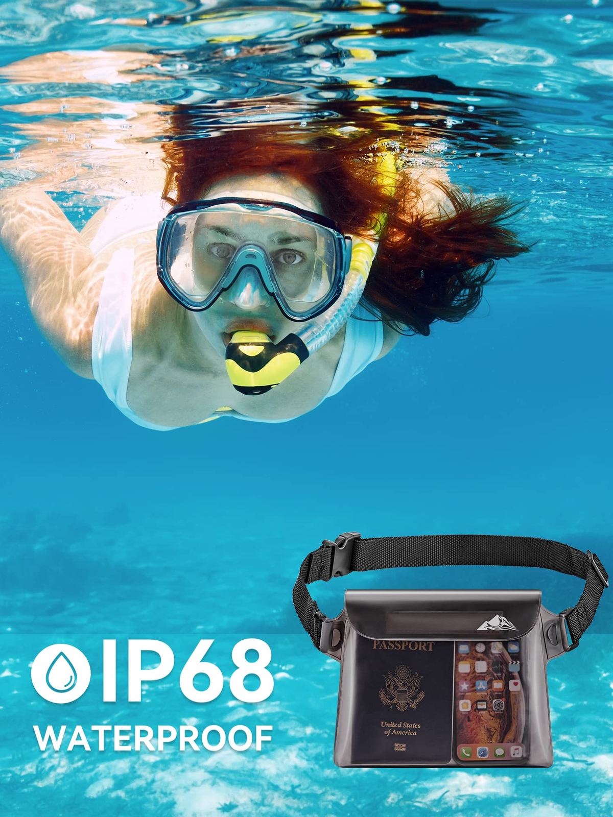 2/3/4 Pack Waterproof Pouch With Waist Strap Screen Touchable Dry Bag With Adjus