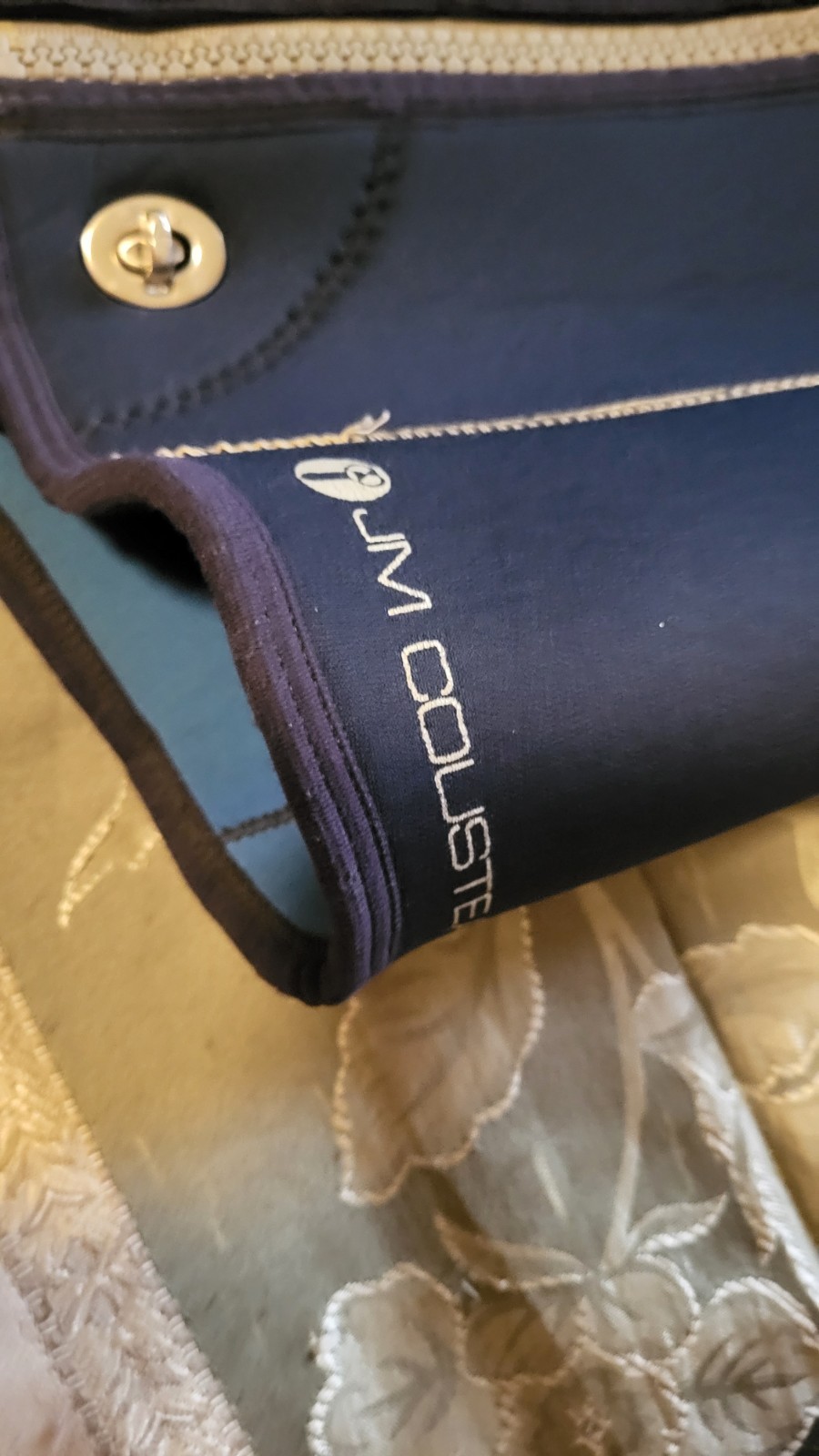 US Divers JM Cousteau 6 mil 2-piece wetsuit M blue gray crotch strap 3500 12 zip