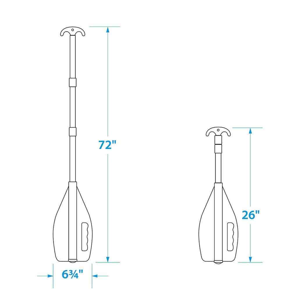 26 in. to 72 in. Telescoping Paddle Orange