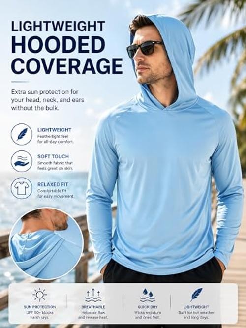 Men’s Sun Protection 3X-Large 3 Pack-light Grey / Light Blue / Dark Grey