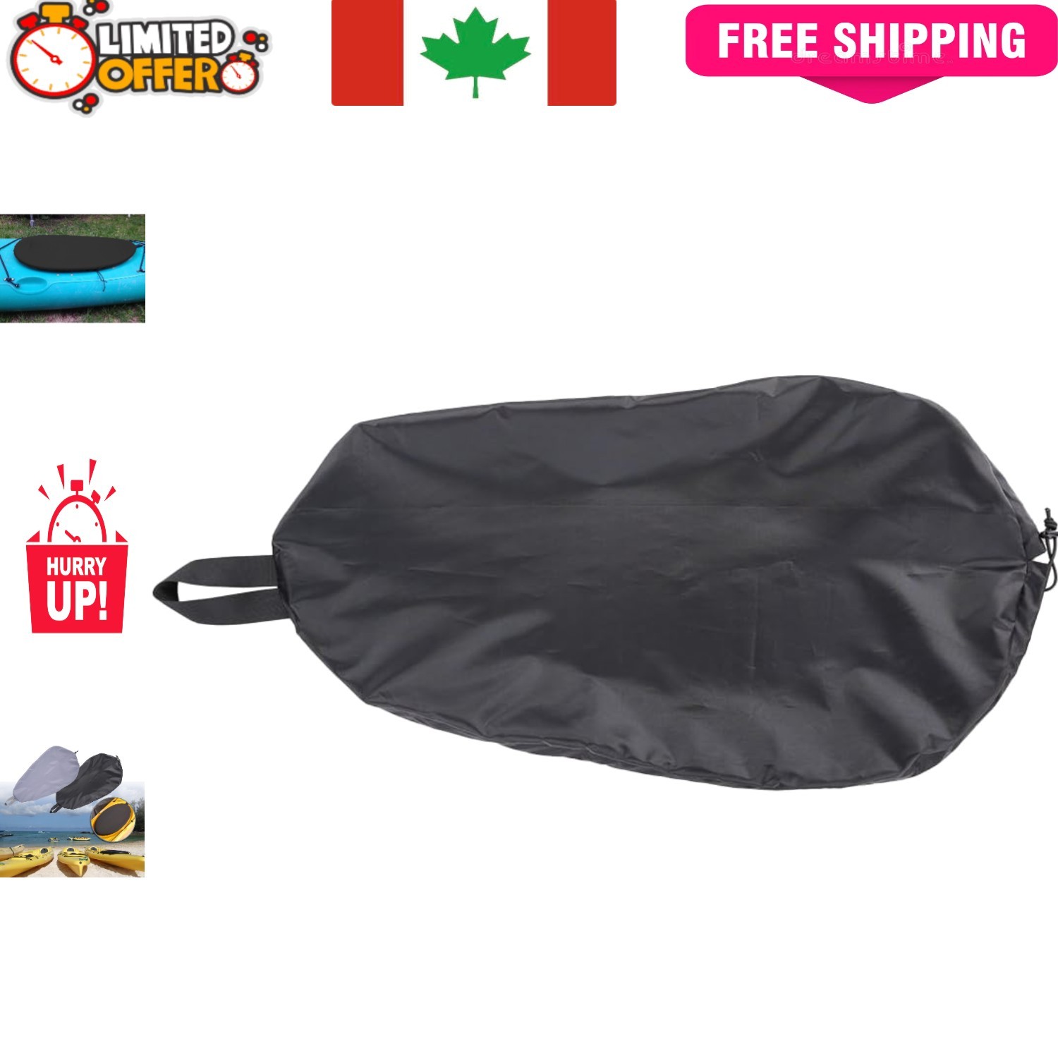 Universal Kayak Cockpit Cover, Water-Repellent UV50+ Protection, Adjustable Size