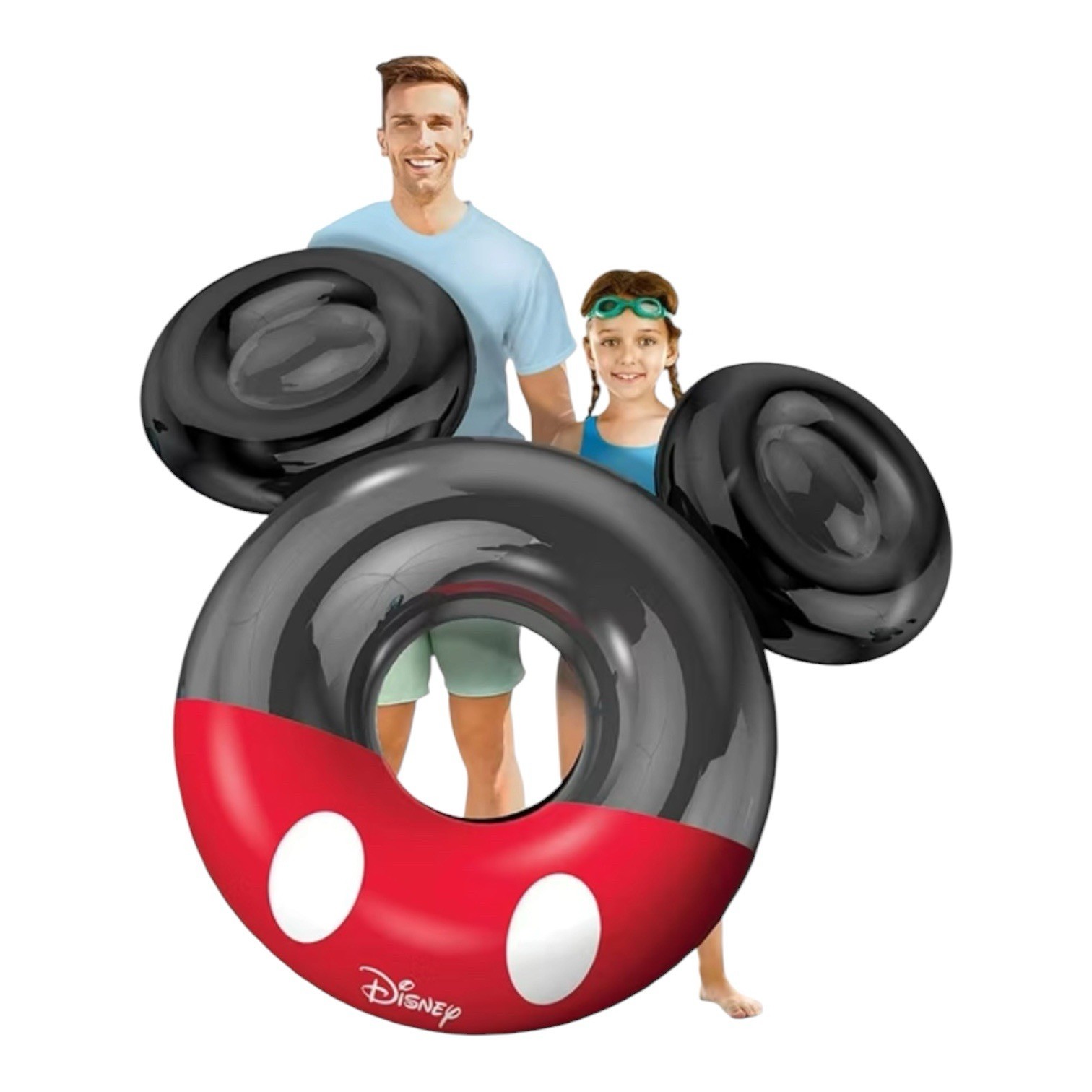 Disney Mickey Premium Pool Float Mouse Ears 44” 300 Lbs Capacity Age 6 To Adult