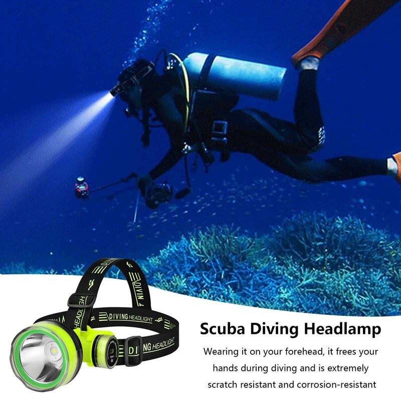 Diving Headlight Waterproof Professional Underwater Flashlight Fishing Light