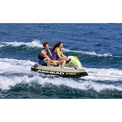 Airhead XCELERATOR, 2 Rider Towable Tube, White/Green/Gray