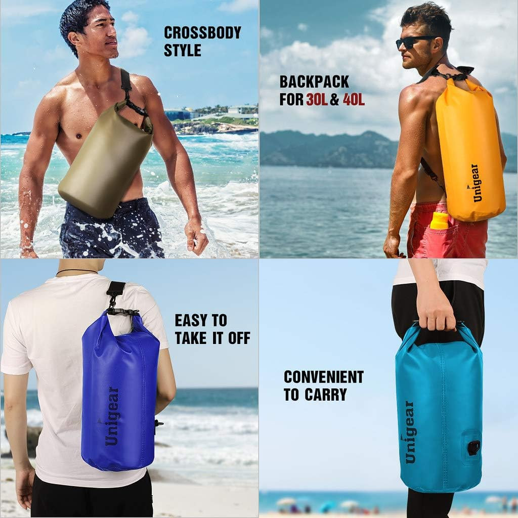 Dry Bag Waterproof, 2L/5L/10L/20L/30L/40L Floating and Lightweight Bags for Kaya