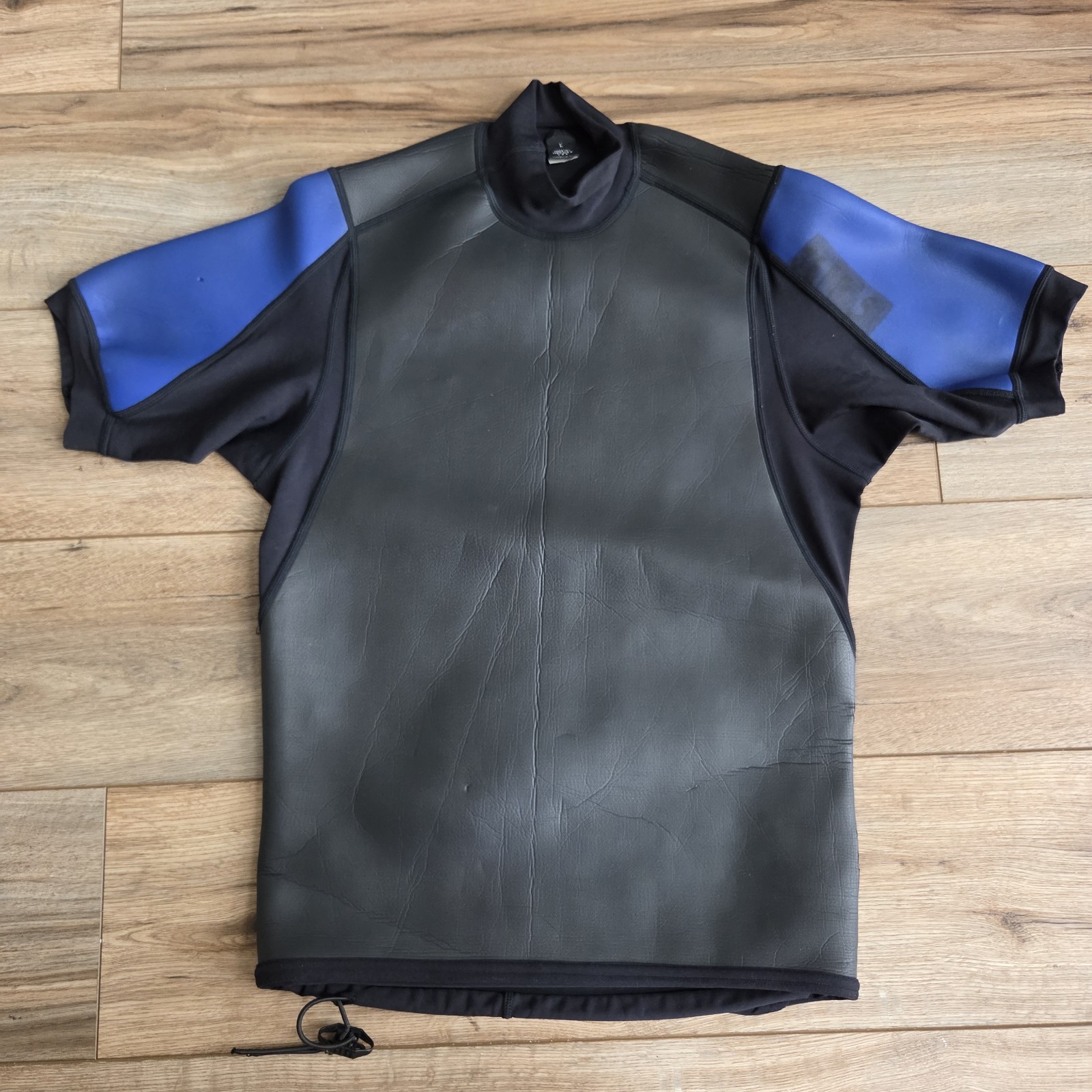 Vintage Patagonia Wetsuit Top Mens Large Paddling Neoprene Shirt Black Blue