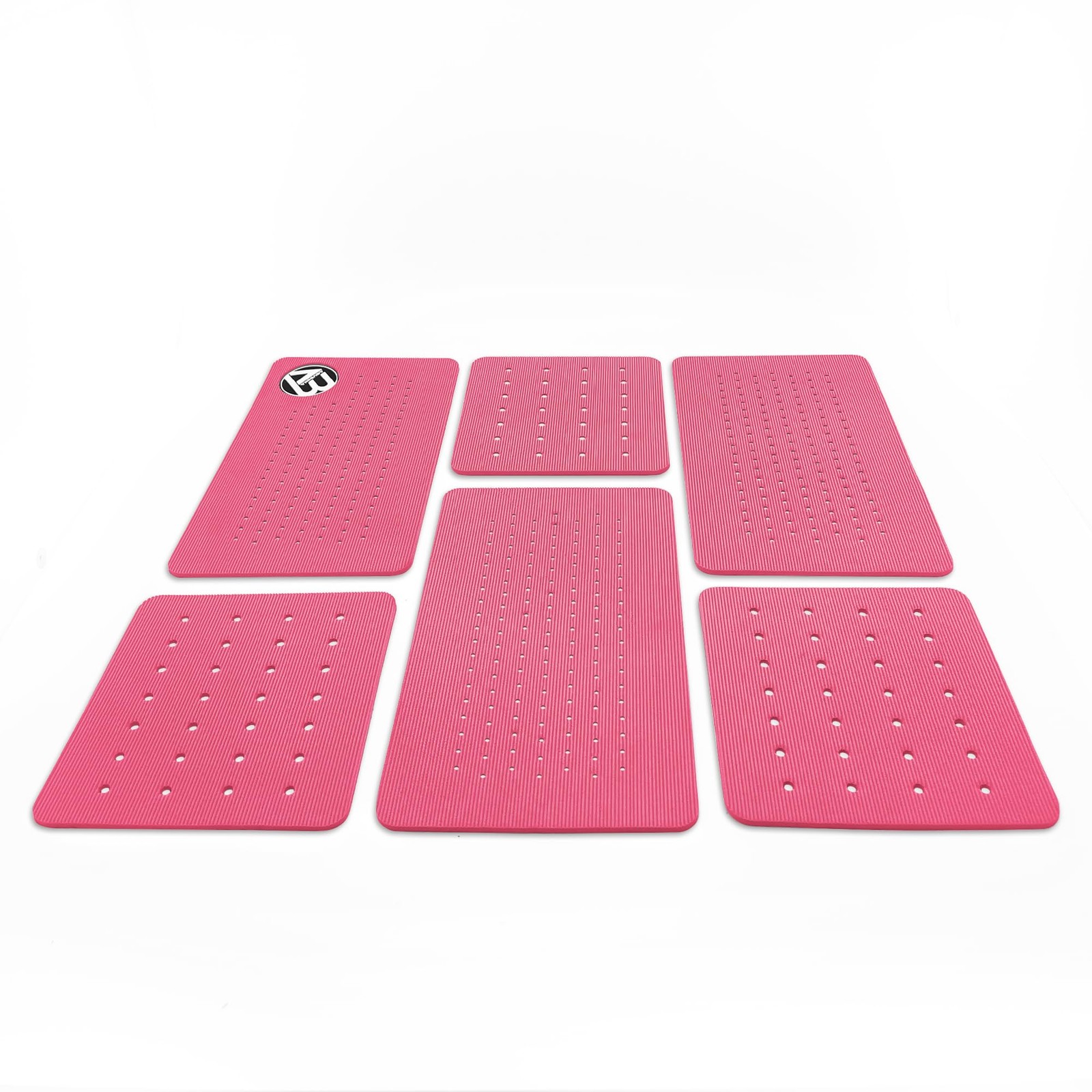 EVA Surfboard Traction Pad 3pcs/6pcs Stomp Pads for All Boards Black/Pink